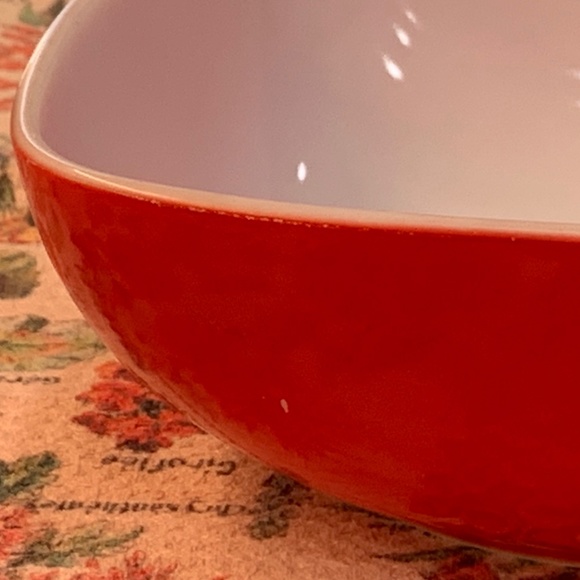 Vintage Pyrex 1950s Red Square Hostess Dish 1.5 Qt - Picture 9 of 15